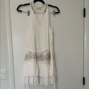 Ramy Brook Cream Sleeveless Mini Dress